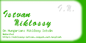 istvan miklossy business card