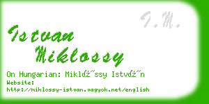 istvan miklossy business card